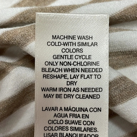 Chico’s Striped Side Lacing Tee Midi Dress US L (Chico’s 2) - Picture 15 of 16